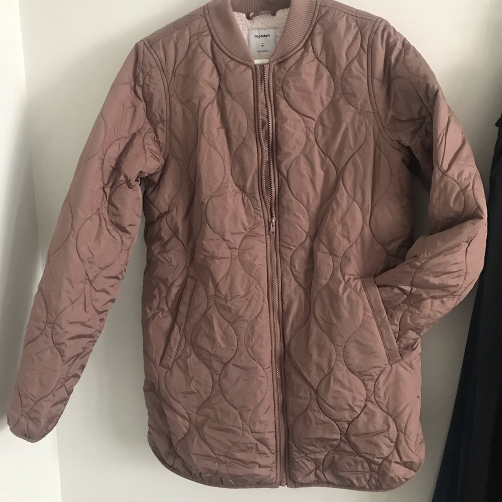 NWOT Quilted Jacket, Teddy-lined, sz M Tall